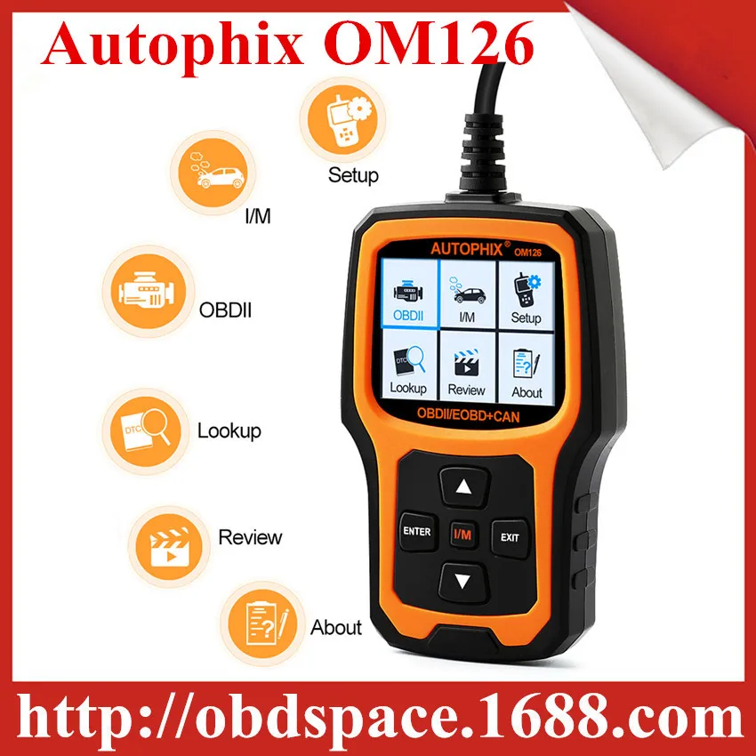 AUTOPHIX OM126 OBDMATE OM126 OBD2Scanner транспортного средства диагностики неисправностей инструмент