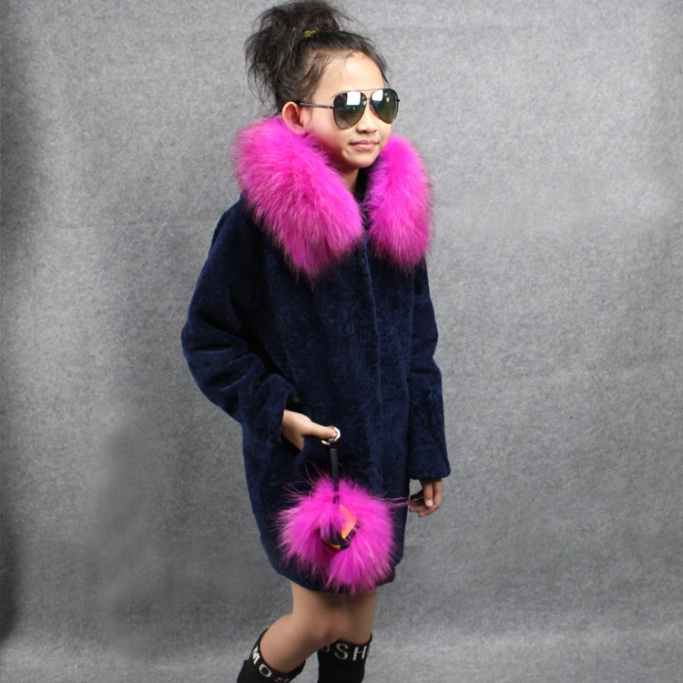 Children real Fur Coats 2016 luxury real merino sheep fur coat winter