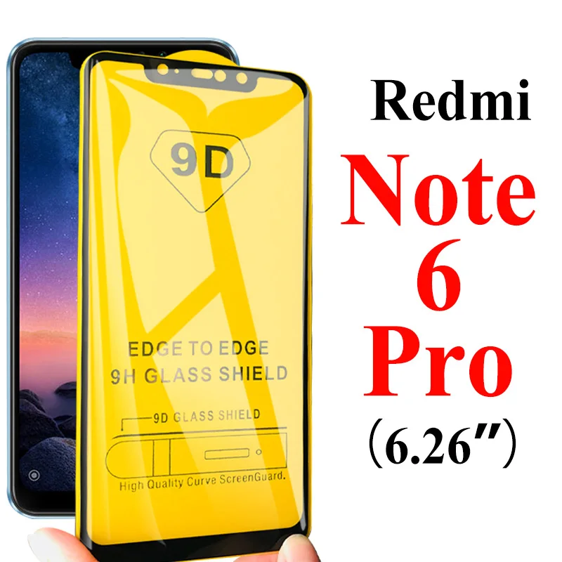 Защитное стекло для Xiao mi Red mi A2 Lite Note 6 pro закаленное на Ksio mi 8 светильник Pocophone F1 Xio mi redme 6A Armor Scren чехол - Цвет: Redmi  Note 6 Pro