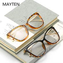 Модная оправа для очков кошачий глаз, женские компьютерные оптические очки для очков, женские прозрачные линзы для женщин