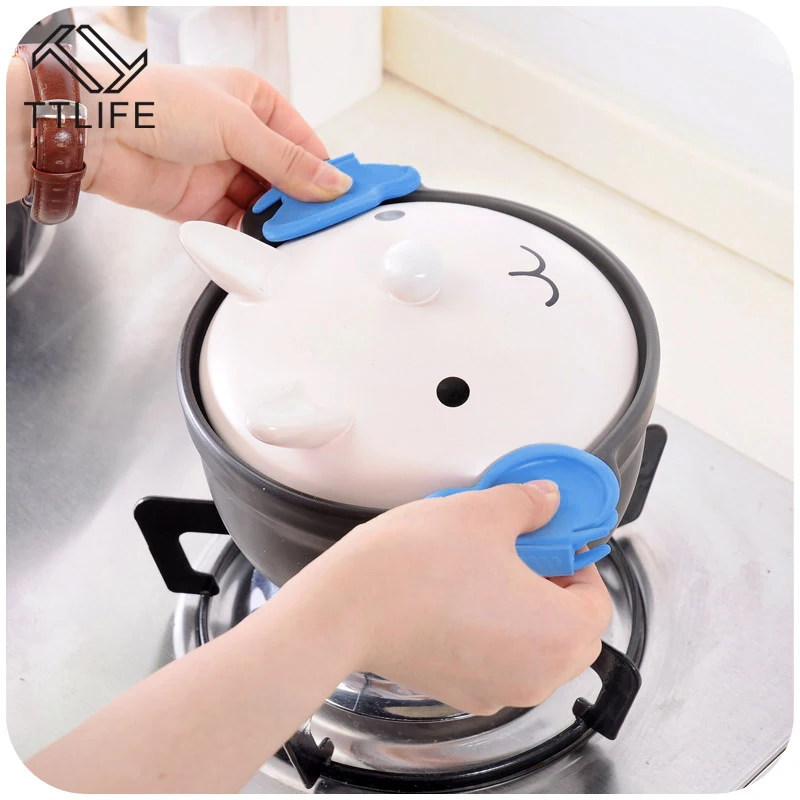 

TTLIFE Creative Butterfly Kitchen Heat Resistant Take Bowl Folder Silicone Magnet Take Plate Folder Antiskid Clip Kichen Tools