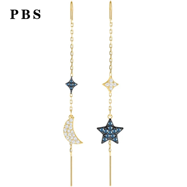 

PBS High Quality 1:1 Exquisite New Star And Moon Earrings Swa2019 Logo Free Package Manufacturers Wholesale