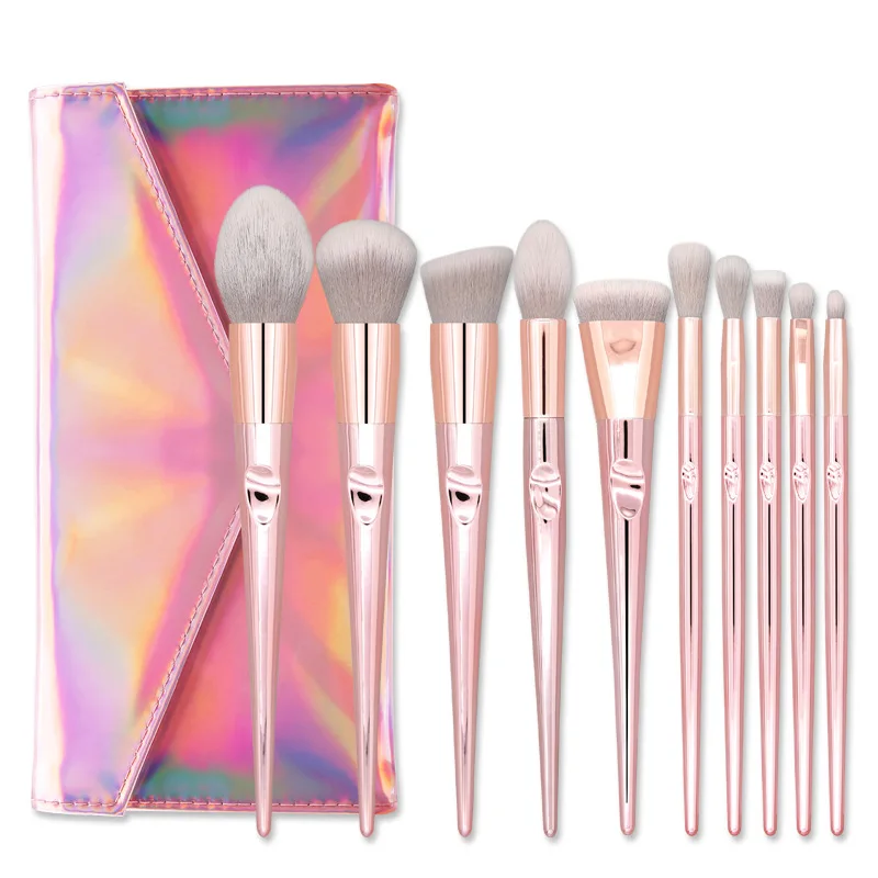 

BEST10X Makeup Brushes Wet And Dry Makeup Tools Blush Foundation Eye Shadow Highlights Makeup Brush Set Travel Makeup Tools