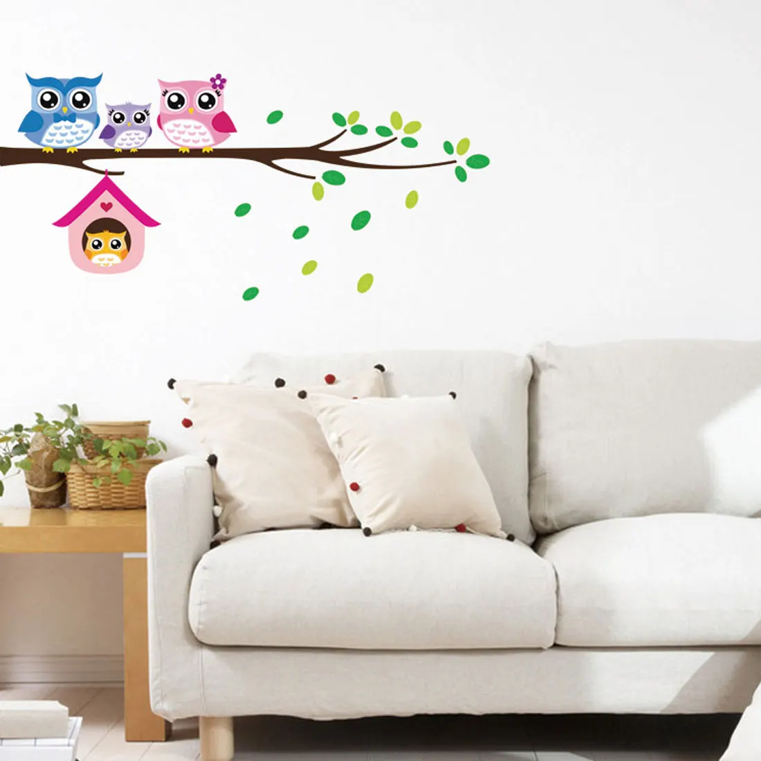 

Cute Owls On the Tree Wall Stickers Animals Stickers Wall Sticker for Children Room Wall Decoration for Baby Room