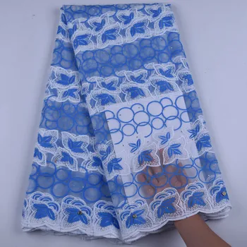 

2019 Latest French Lace Fabrics High Quality Tulle African Laces Fabric For Wedding Nigerian Net Lace Fabric 5 Yards A1621