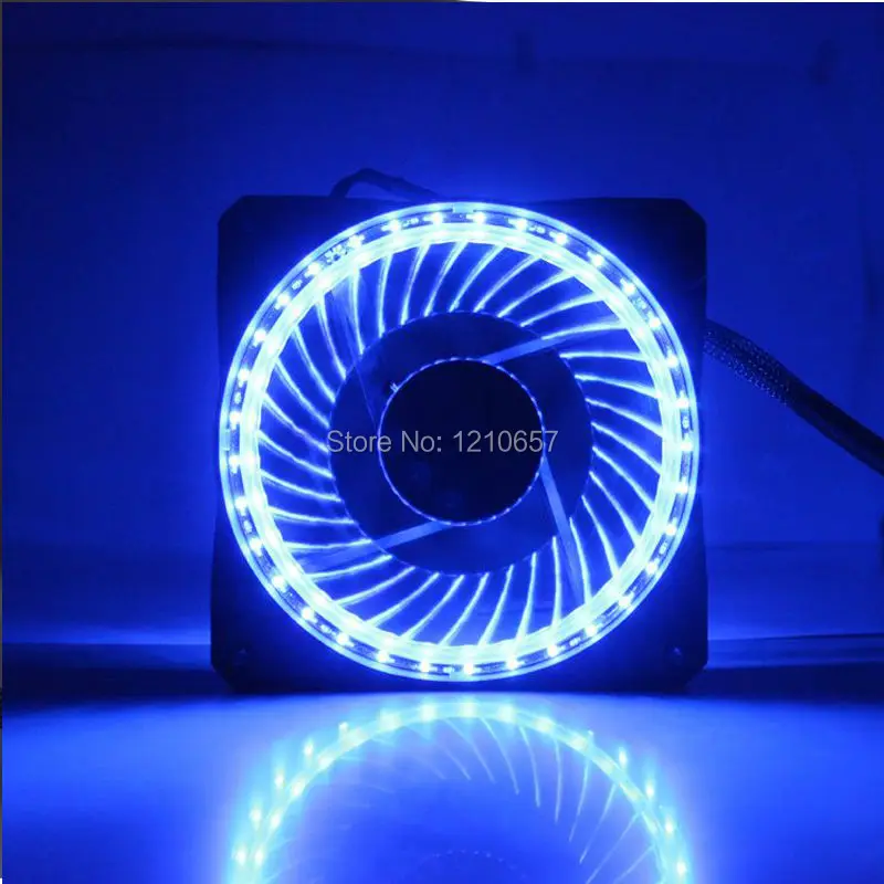 20 шт. Лот 12 В 3Pin 4Pin 120 мм x 25 мм компьютера PC Case охлаждения Eclipse вентилятор LED Blue 32 свет