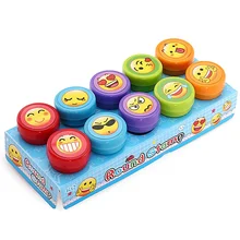 10 шт./компл. Круглый Многоцветный Забавный Милый Панда ребенок DIY скрапбук дети штамп мультяшная Резина штампы Скрапбукинг награда игрушка