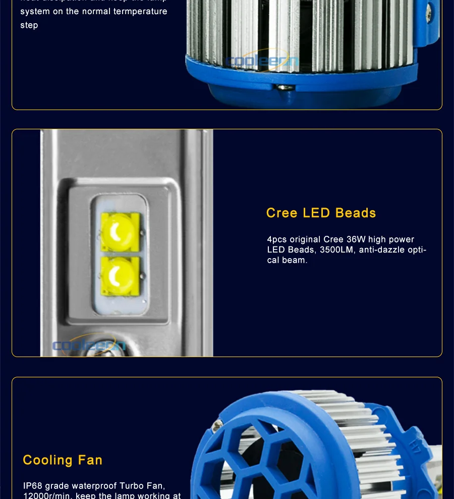 LED car headlight lamp bulb headlamp lighting (10)
