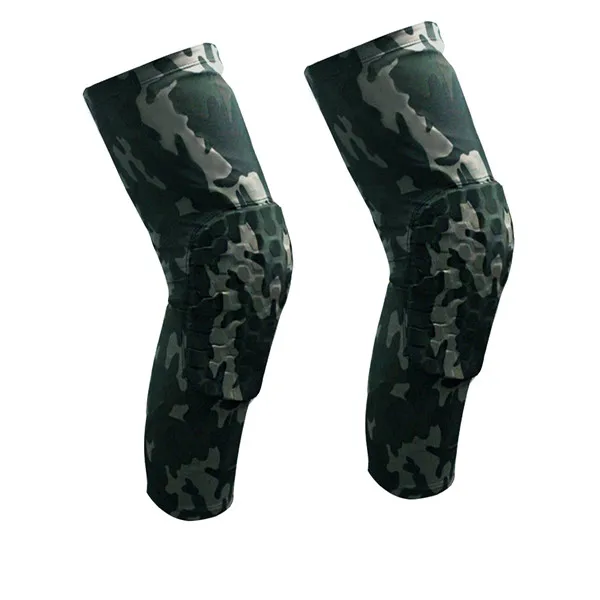 Camouflage color 1 пара воздухопроницаемых спортивных наколенников, голени, компрессионные опоры для футбола, баскетбола - Цвет: Camouflage color
