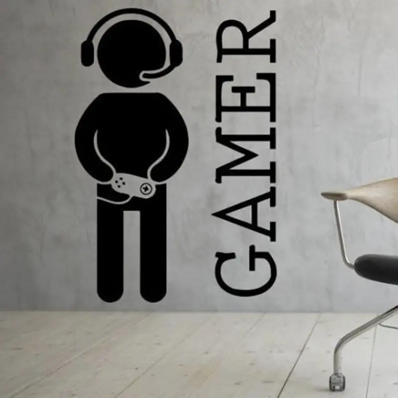 Video Game Sticker Play Decal Gaming Posters Gamer Vinyl Wall Decals Parede Decor Mural 19 Color Choose Video Game Sticker