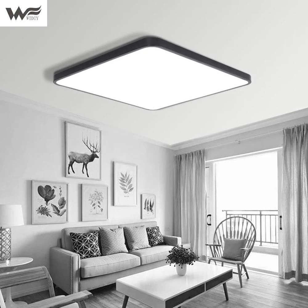 

Led ceiling lamp rectangular living room lamp simple atmosphere ultra-thin macarons round bedroom lamp office