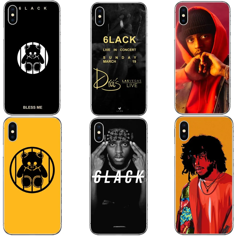

6LACK PRONOUNCED BLACK Hard PC Phone Cases Cover For iPhone 5 5S SE 6 6S Plus 7 XR XS MAX 8 8 Plus X 10