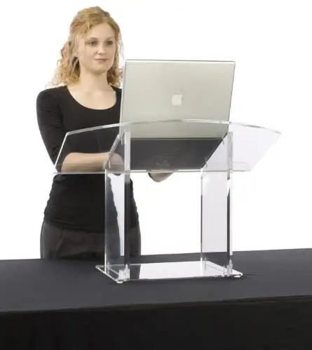 

Free Shipping modern Customized Acrylic desktop lectern Acrylic Pulpit Tabletop Lectern Clear Plexiglas Podium