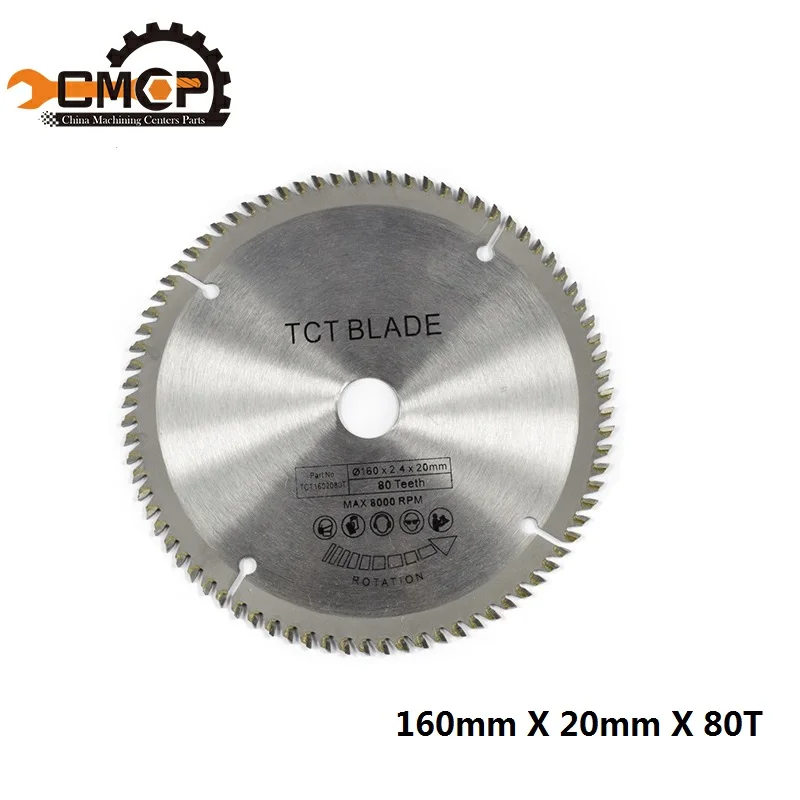 

160mm Diameter 80T Wood Cutting Disc Carbide for Cut Acrylic Plastic TCT Circular Saw Blade