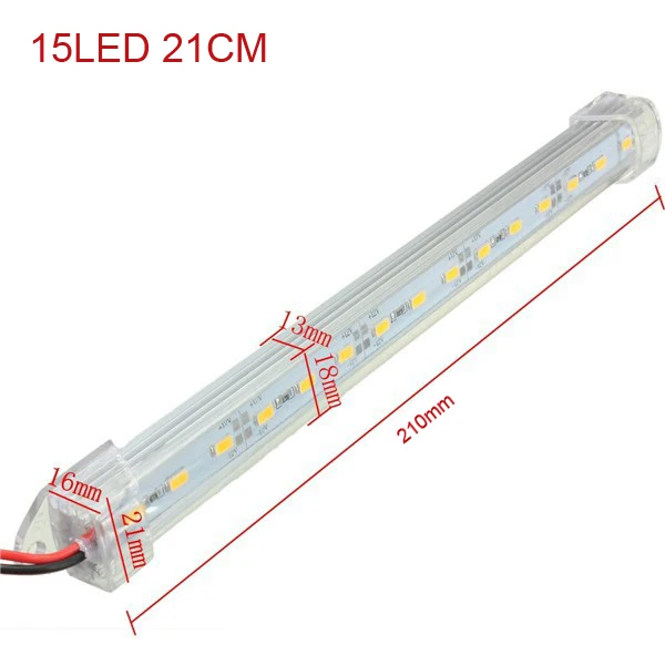 50 шт. 25 см 21 см SMD5730 светодио дный бар полосы света DC12V DC24V жесткий светодио дный полосы кухня + Алюминий профиль комплект 15 светодио дный s 18