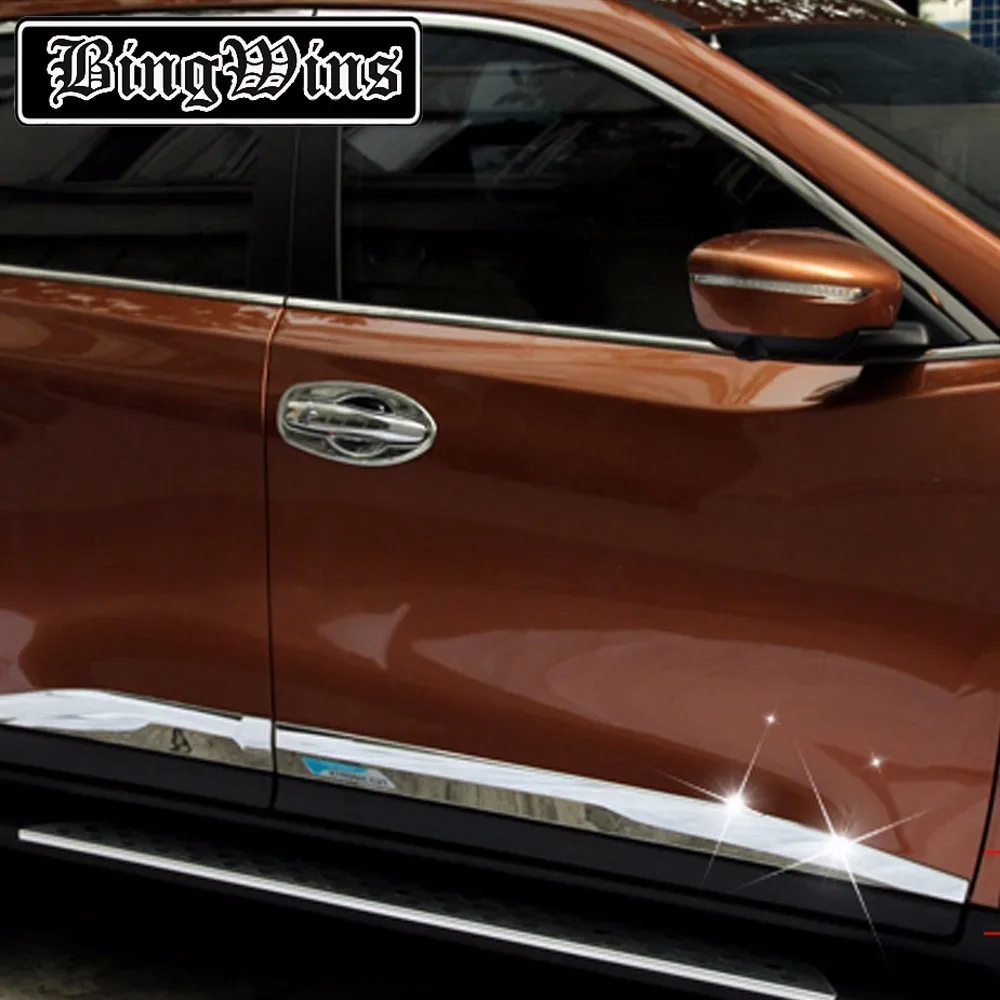 

ACCESSORIES DOOR BODY TRIM FIT FOR Nissan X-Trail 2014-2016 SIDE DOOR BODY GARNISH MOULDING COVER trim PROTECTION CAR STYLING