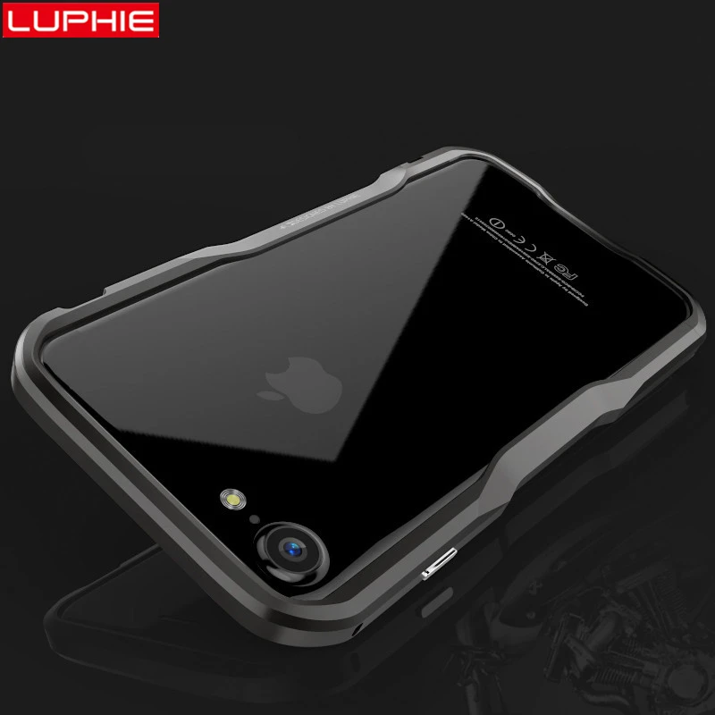 Original Luphie Luxury Aviation Aluminum Bumper For iPhone 7 Case CNC Cutting Metal Frame Phone Cover