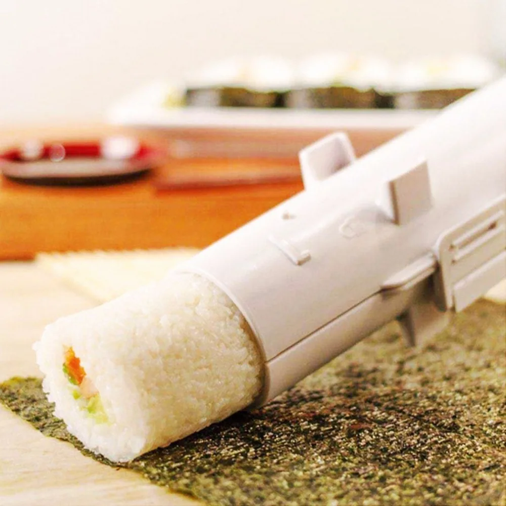 

Plastic Non-stick Manual Roll Sushi Making Tools Maker Kitchen Reusable Cylindrical Barrel DIY Sushi Mold Gadgets DropShipping