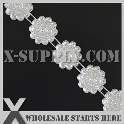 

Ivory Pearl Trim Used for Centerpiece,Cake Banding,Ribbon Decoration