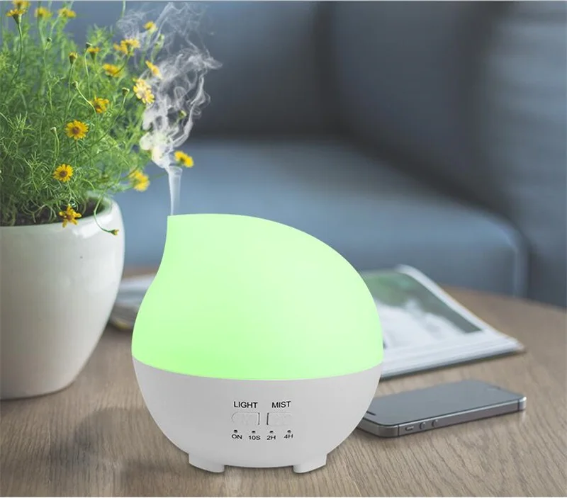 

New Arrival Water Drop Style Humidifier Aroma Diffuser 7 Colors Time Changing Night Light Household Office Air Conditioner