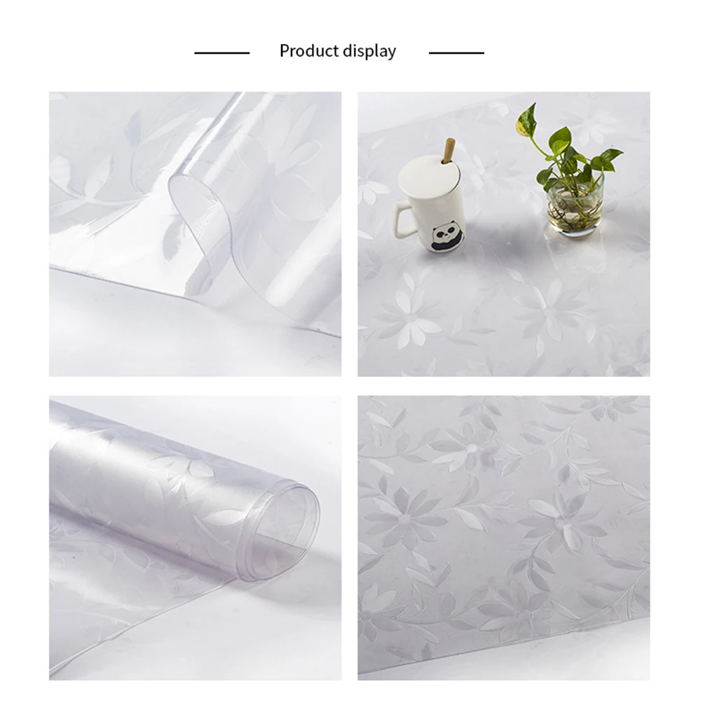 

Clear Tablecloth Transparent Tablecloth Table Cover Protector Table Pad Mat PVC Water-proof for Kitchen Dinning Tabletop Decor