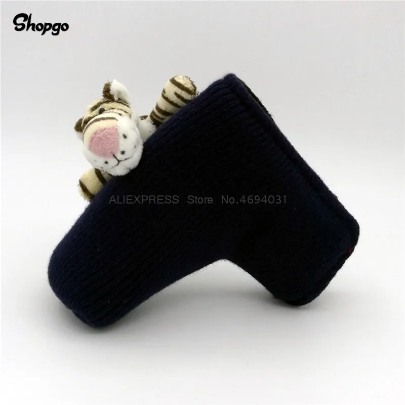 

Striped Tiger Golf Putter Head Cover With Magnetic Closure Golf Accessories Funny Animal Golf Cover