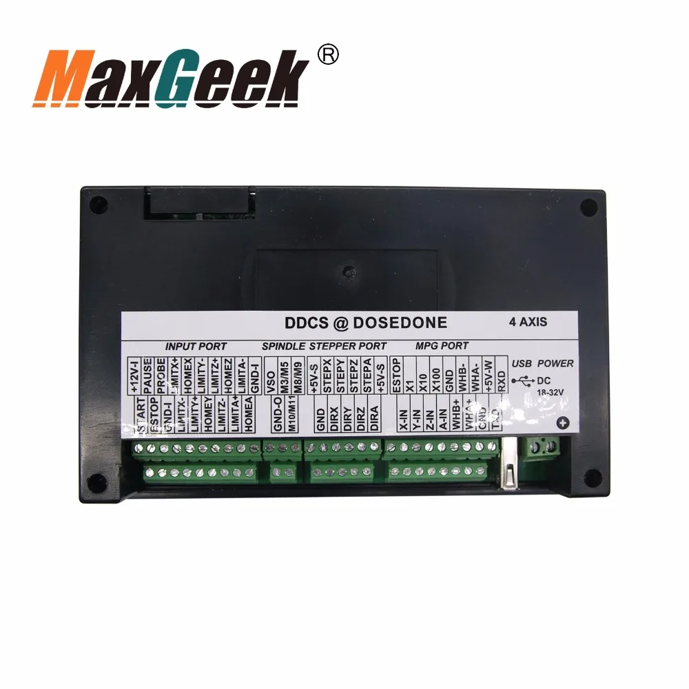 Maxgeek DDCSV2.1 4 осевой гравировальный станок с ЧПУ контроллер движения 500 кГц +
