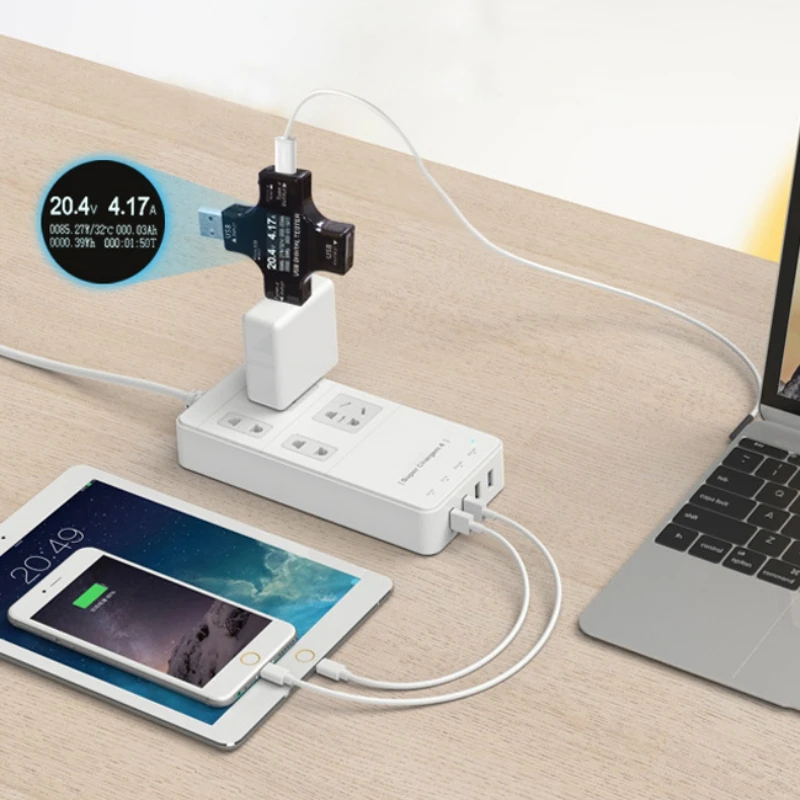 Usb type-C измеритель мощности тестеры 2 в 1 type C USB тестер ЖК-цифровой мультиметр с измерением напряжения и тока измеритель зарядного устройства индикатор Прямая поставка