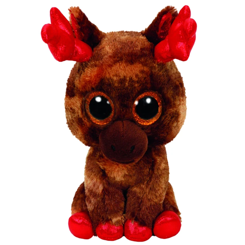 

Pythter 6" 15cm Ty Beanie Boos Maple the Moose Canada Plush Regular Stuffed Animal Collection Soft Doll Toy