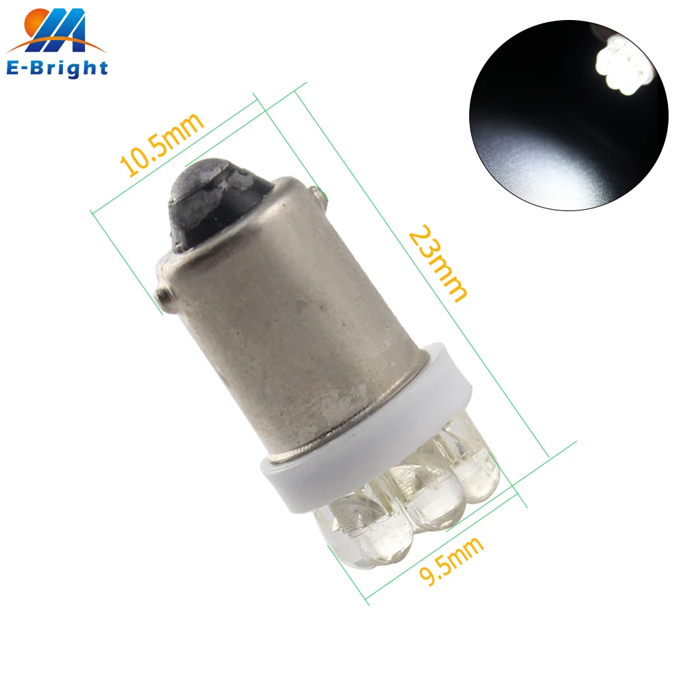 2 шт. белый 24 В BA9S 7 SMD Клин светодиодный автомобилей лампочки обратный сигнал