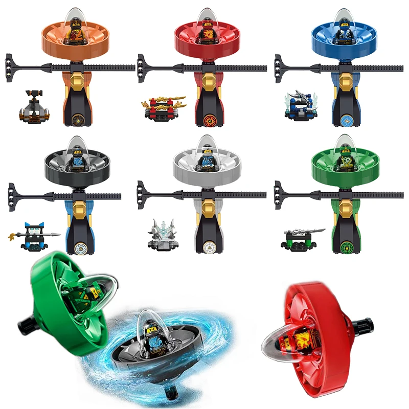 Ninja Kai Jay Zane фигурки блесны Ninjago спиннинг Топ строительные блоки Совместимые Lepining