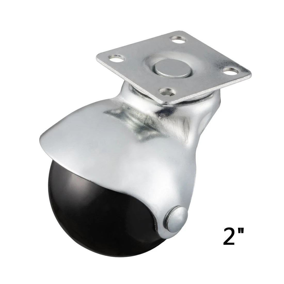 4 Pack 2 Inch Plate Universal Swivel Hooded Ball Casters Wheels for Office Chair 66 lb. Load