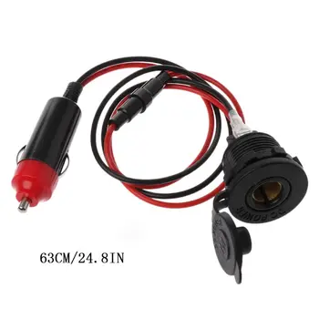 

12V 24V Standard Car Cigarette Lighter Male to Hella DIN Female Adapter Cable With Waterproof Cap for Cars SUV ATV