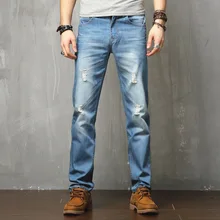 2017 Italy Ripped Jeans For Mens Marque Luxe Simply Straight Male Men Denim Jeans High Quality Jeans Biker Jeans