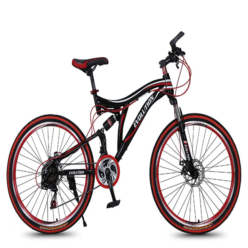 Mountain Bicycle High-carbon Steel 3 Colors 26 Inch 21 Speed Double Disc Brake Aluminium Alloy Folding for Adult Road Bike