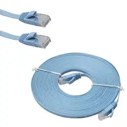 Профессиональный 5 м/16 футов плоский Ethernet CAT6 сетевой кабель Патч-провод RJ45 для Smart tv/Xbox