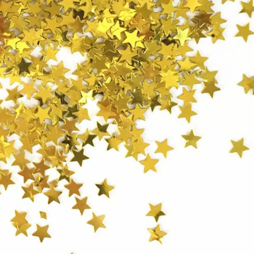 Metallic Star Table Scatter Confetti Sparkle Wedding Party Decor Celebration Ornament - 3mm, Gold