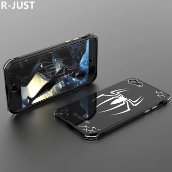 

R-JUST For iPhone 8 Case Cover Luxury Slim Shockproof Hard Metal Aluminum Acrylic Back Armor Phone Case for iPhone 7 Back Cover
