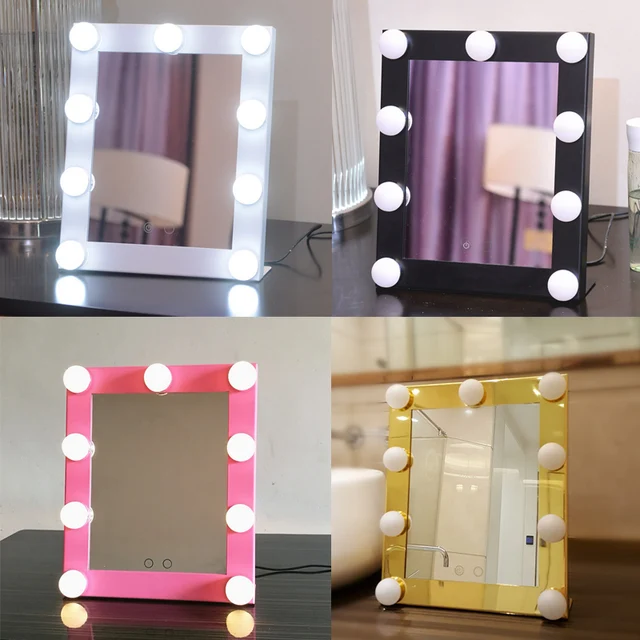 Lampadina led vanity illuminato hollywood specchio per il trucco con ... Specchi con luci per trucco
