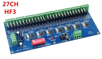 

wholesale 27Channel HF3 27CH 9 group max 3A DMX512 XPL 3P LED Decoder controller for DC12V-24V RGB led module strip lights