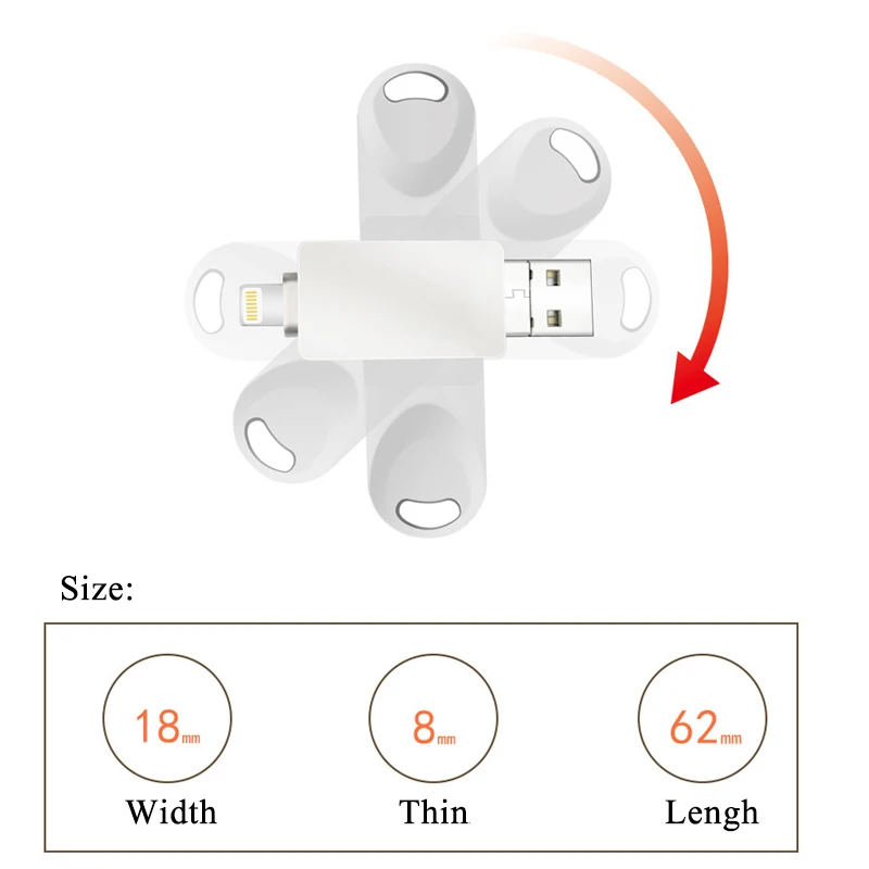 Металлический 32 Гб USB флеш-накопитель для iPhone USB Stick 16 ГБ 32 ГБ 64 Гб 128 ГБ Флешка для iPad Lightning USB Flash 3,0 дропшиппинг