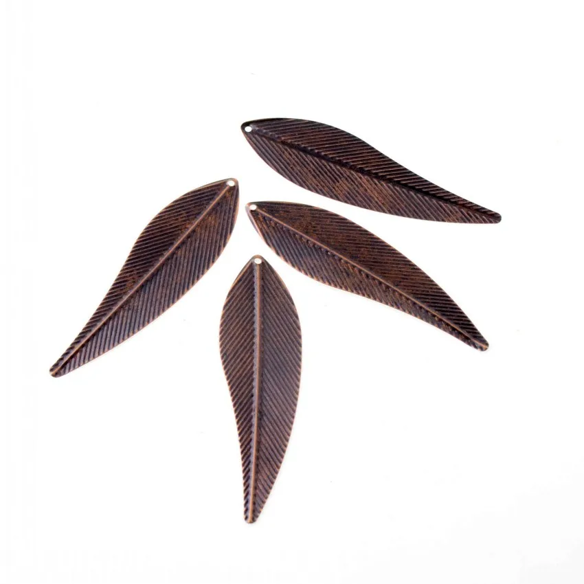 

Free shipping 20Pcs Copper Tone Leaf Filigree Wraps Connectors Metal Crafts Gift Decoration DIY 2x7cm