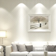 Классический сплошной цвет решетки 3D тисненая настенная бумага рулон для спальни гостиной современный простой домашний декор Нетканая настенная бумага