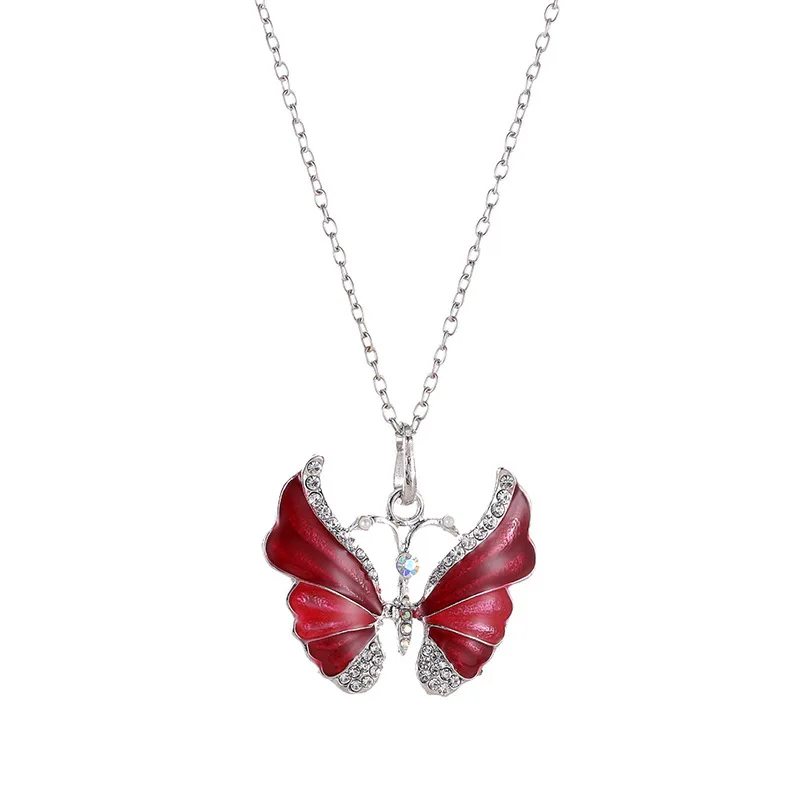 

6 Colors Starry Bling Full Shiny Clear Crystal Pendants Pink Blue Purple Green Yellow Red Necklaces For Women