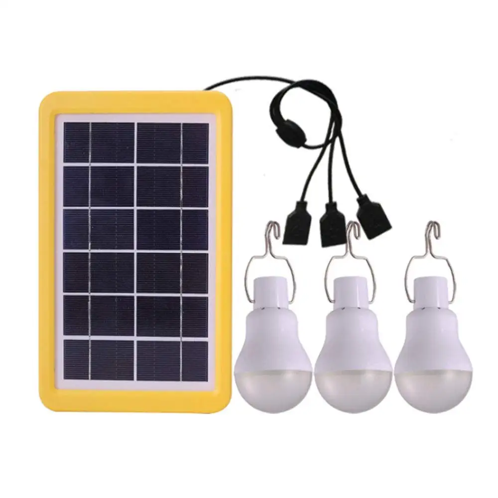 3pcs Solar Light Bulb Light Sensor Control USB Rechargeable Emergency Lights  LED Bulbs Portable Outdoor Bulb Tent Lamp 3pcs set new led backlight strip jl d32071235 334as m for 32 tv led32hd320 led32a320 led32c390 bar light accessories