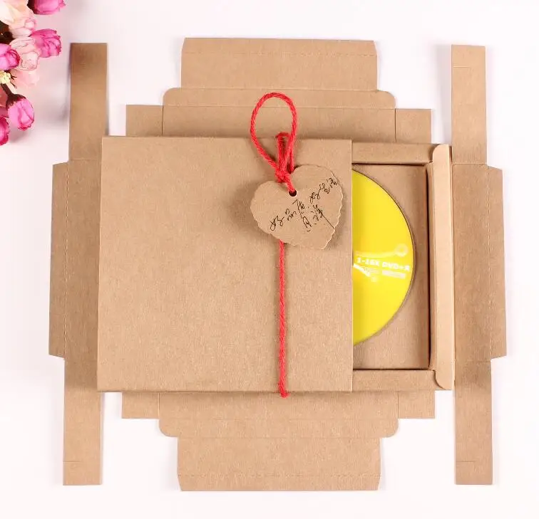 alice 15pcs lot kraft paper case cd bag quality wedding dvd bags cd paper case