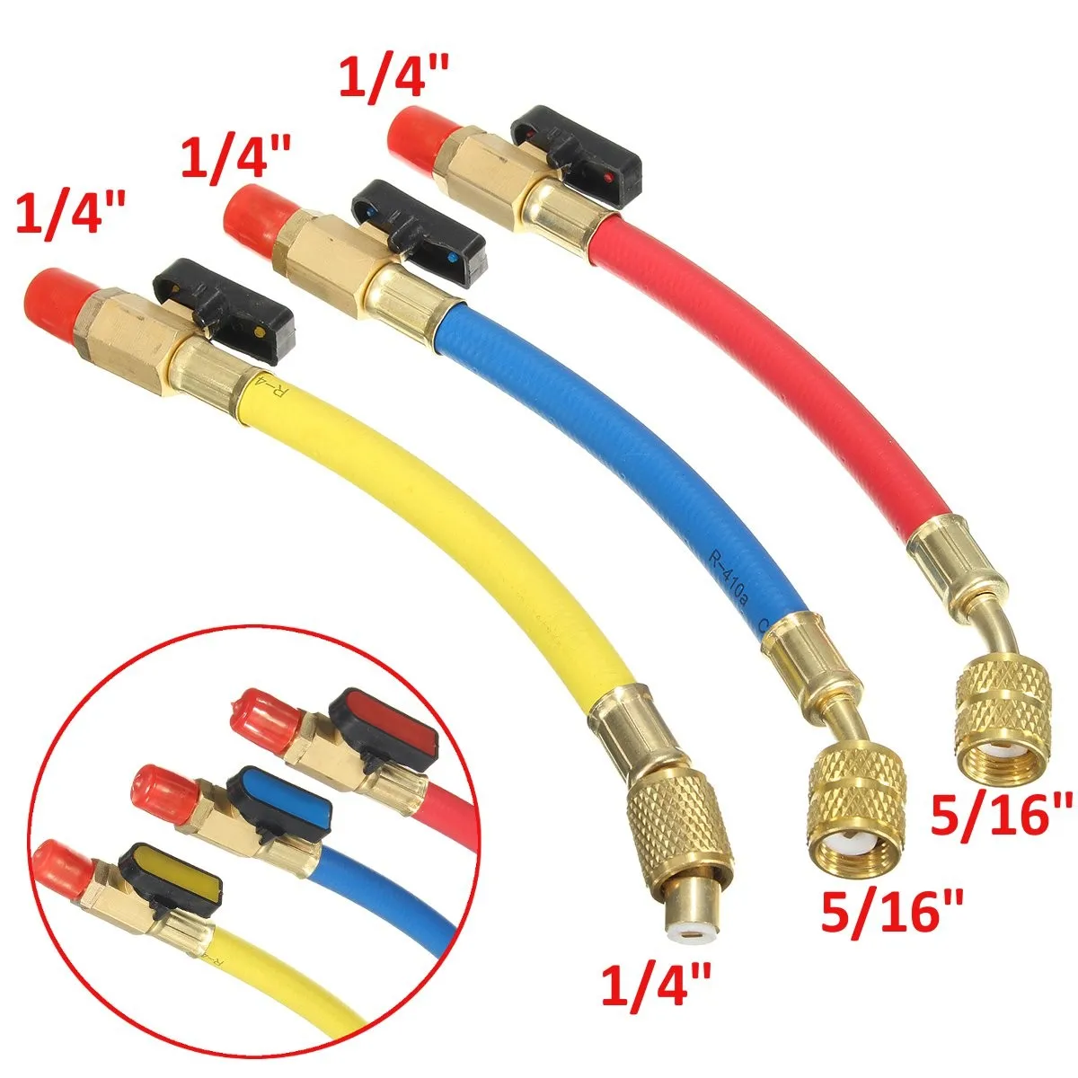 

19cm Car Refrigeration Air Conditioning AC Diagnostic Manifold Pressure Gauge Hoses Tool Set R134A 800PSI Manifold Gauge Set