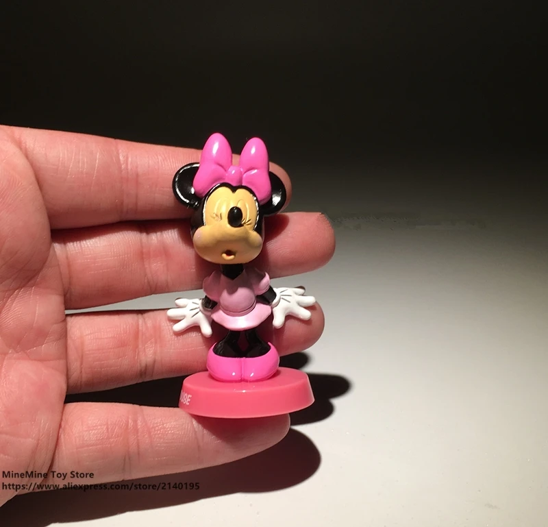 

DISNEY Mickey Mouse Minnie 6cm mini doll Action Figure Posture Anime Decoration Collection Figurine Toy model for children gift