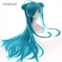Ccutoo 80 см зеленые длинные прямые прически синтетический парик с Chingon косплей парик для женщин Хэллоуин костюм парики