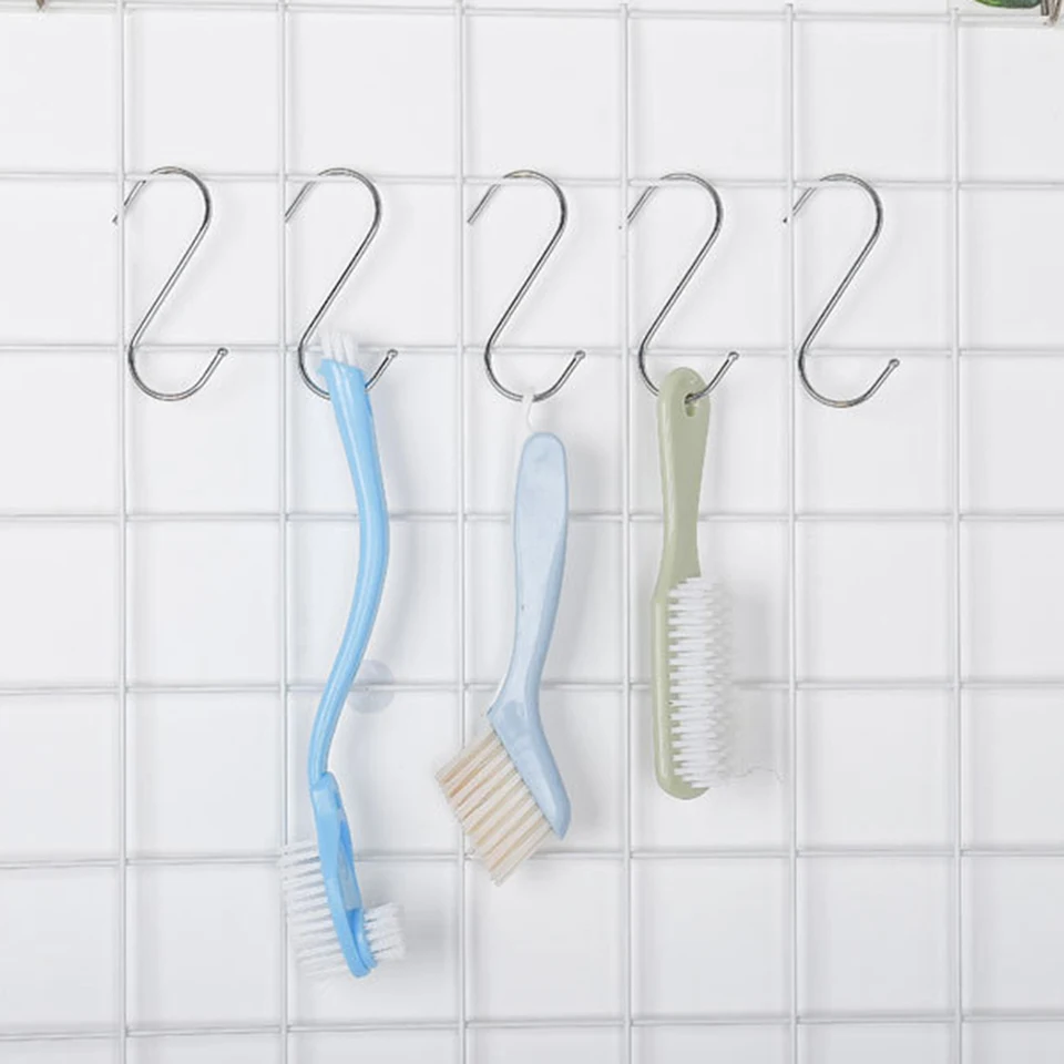 Bathroom Bedroom closet 20pcs / set metal S type kitchen bedroom hook up 304 stainless steel Super load-bearing